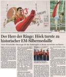 Der Herr der Ringe Höck turnte zu historischer EM-Silbermedaille