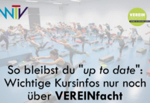 So bleibst du “up to date”: Wichtige Kursinfos nur noch über VEREINfacht