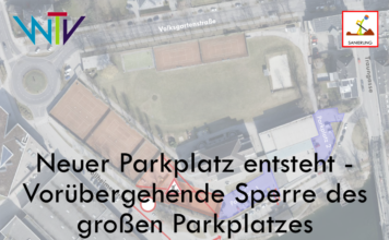 Neuer Parkplatz entsteht — Vorübergehende Sperre des großen Parkplatzes