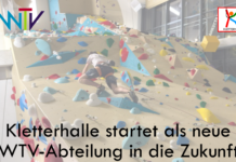 Kletterhalle startet als neue WTV-Abteilung in die Zukunft