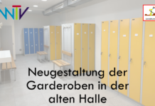 Neugestaltung der Garderoben in der alten Halle