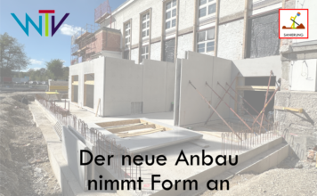 Der neue Anbau nimmt Form an